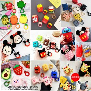 For Apple Airpods Charging Case Earbuds Protector Cover 3D Cute Silicone Cartoon